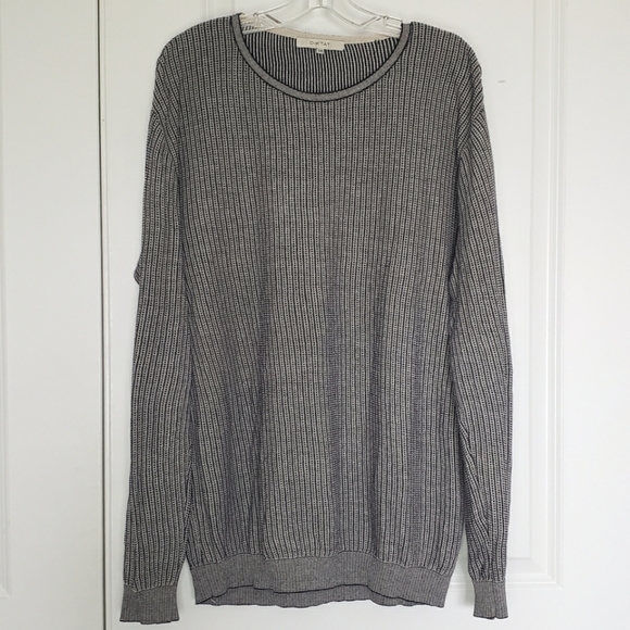 Diktat Navy Ivory Stripe Lightweight Cotton Knit Sweater Pullover XXL - Picture 1 of 7